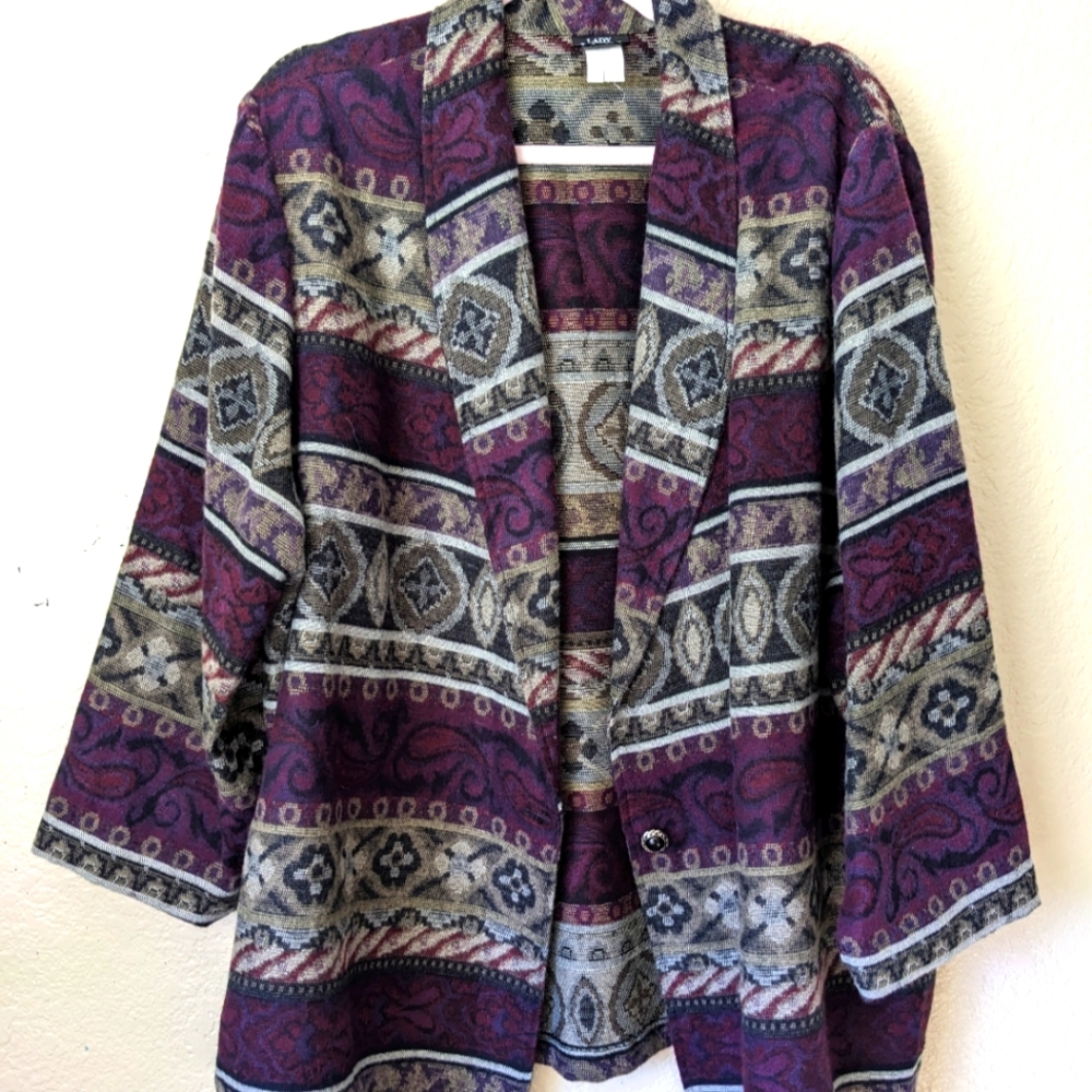 Vintage 80s Cardigan Blazer